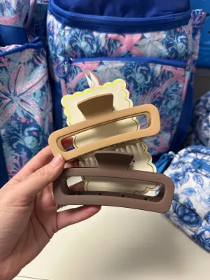 Nude Rectangle Hair Clip Set by Simply Southern