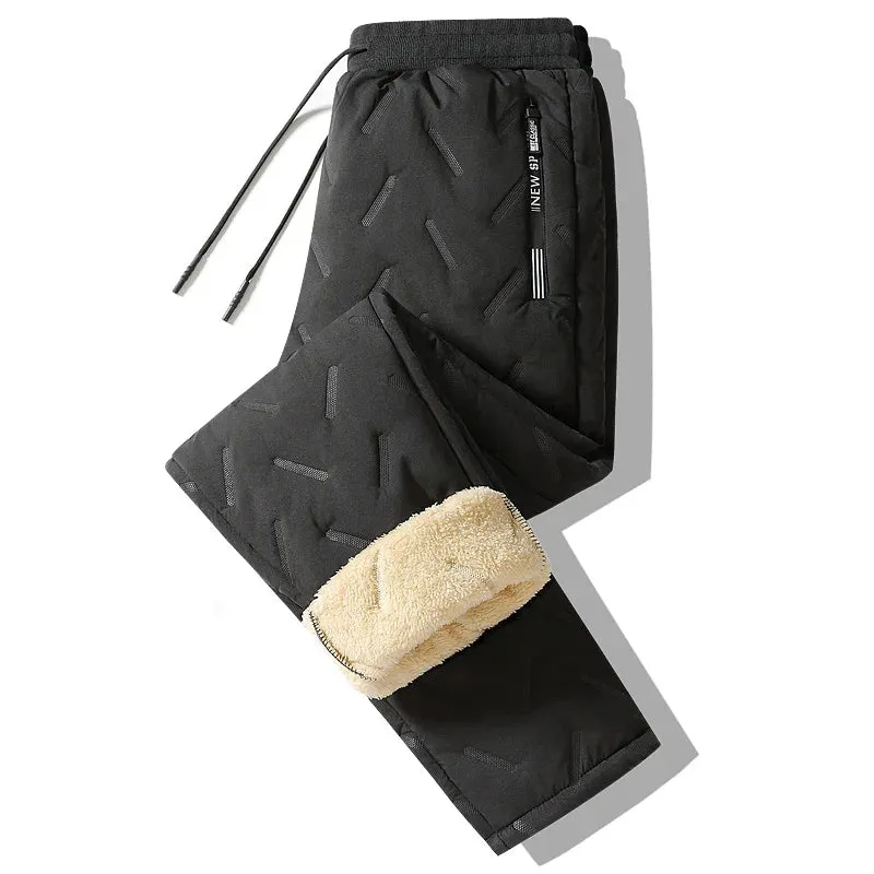 Obsidian Phoenix Winter Sweatwear - Plush Thick Fleece Sweatpants with Lambswool for Men