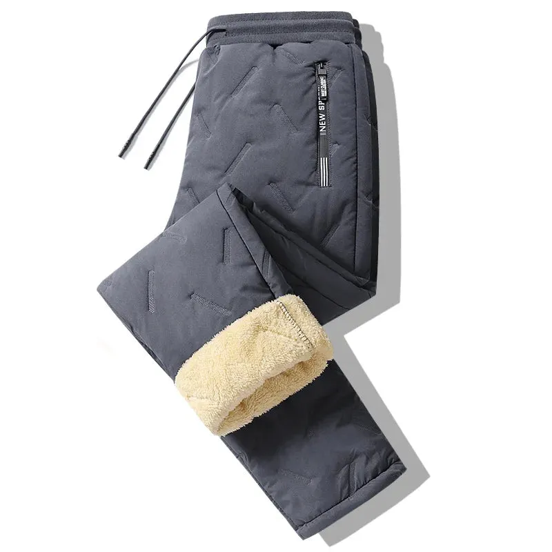 Obsidian Phoenix Winter Sweatwear - Plush Thick Fleece Sweatpants with Lambswool for Men