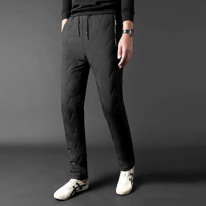 Obsidian Phoenix Winter Sweatwear - Plush Thick Fleece Sweatpants with Lambswool for Men