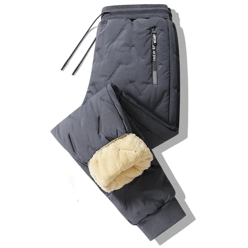 Obsidian Phoenix Winter Sweatwear - Plush Thick Fleece Sweatpants with Lambswool for Men