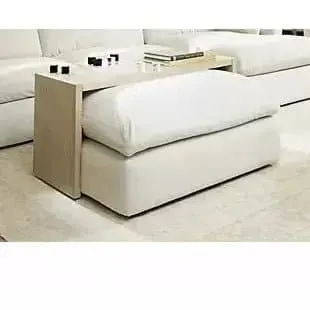 Over the Ottoman Cocktail Table in Warm Gray