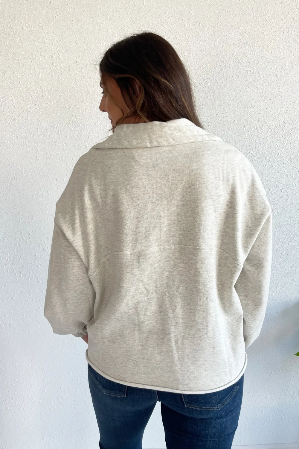 Oversized Half-Zip Sweatshirt