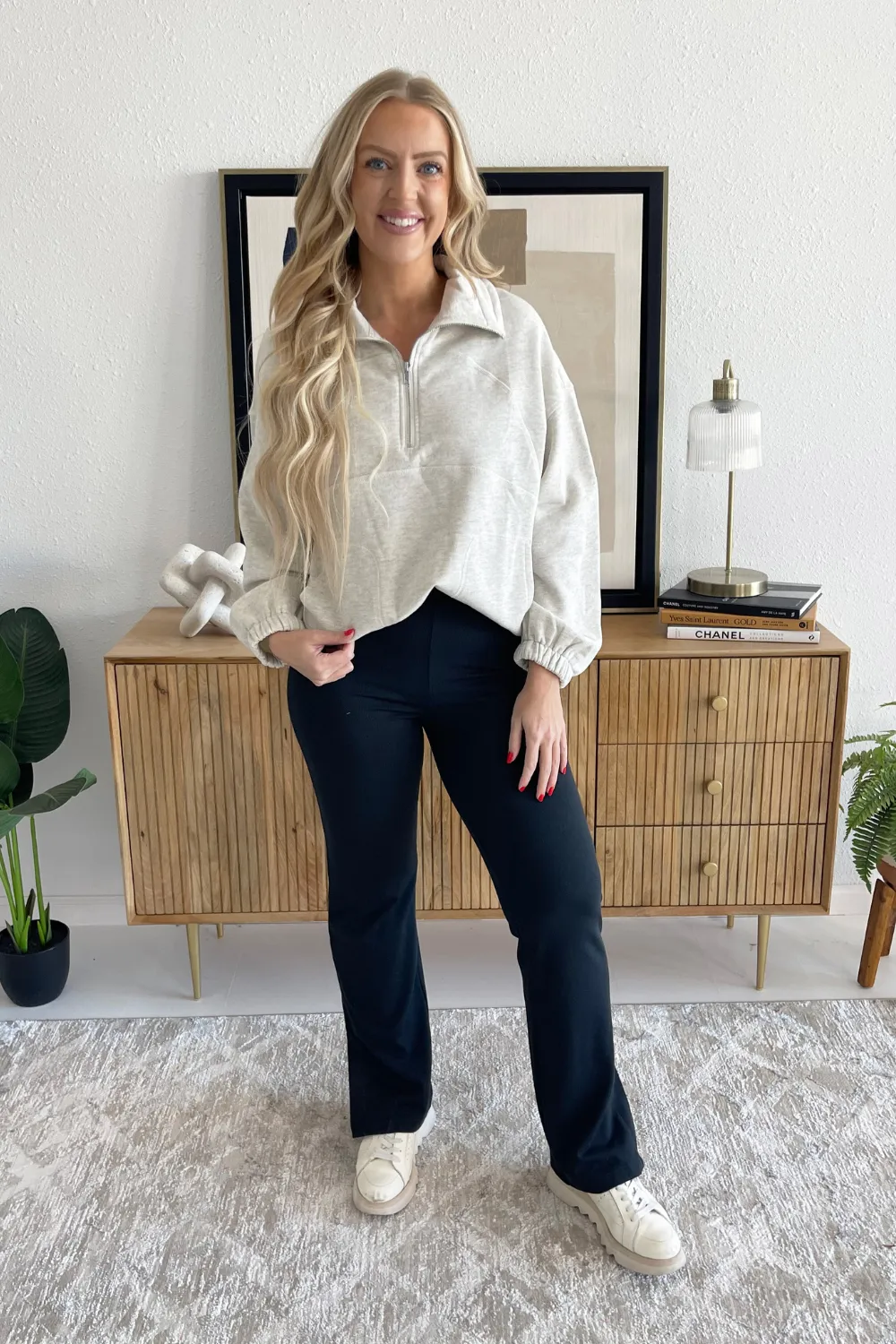 Oversized Half-Zip Sweatshirt