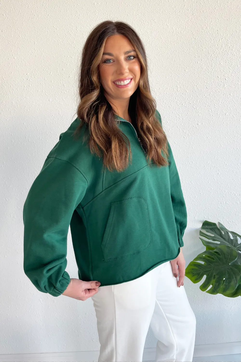 Oversized Half-Zip Sweatshirt