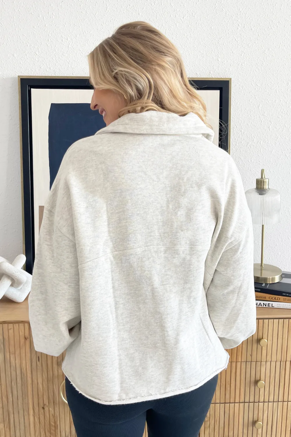 Oversized Half-Zip Sweatshirt