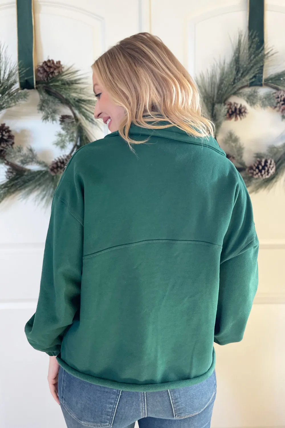 Oversized Half-Zip Sweatshirt