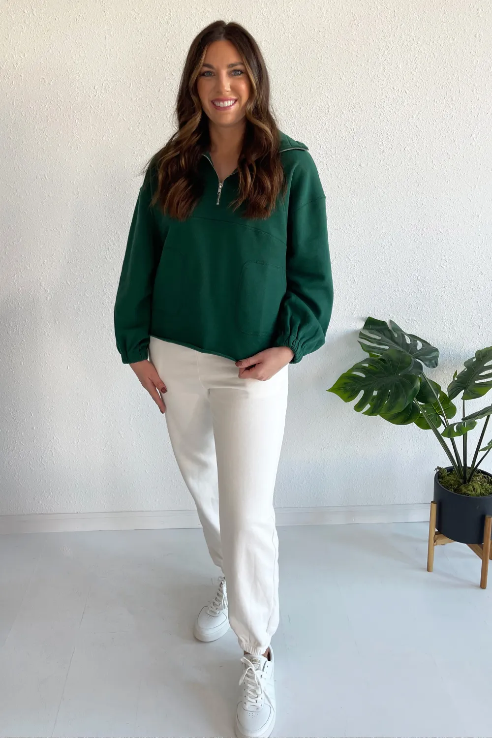 Oversized Half-Zip Sweatshirt