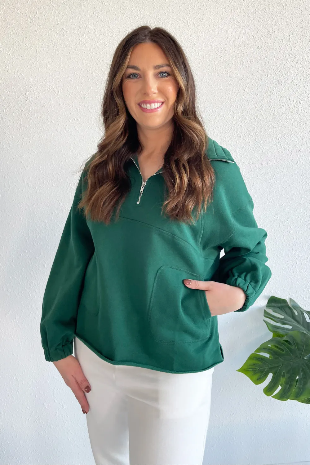 Oversized Half-Zip Sweatshirt