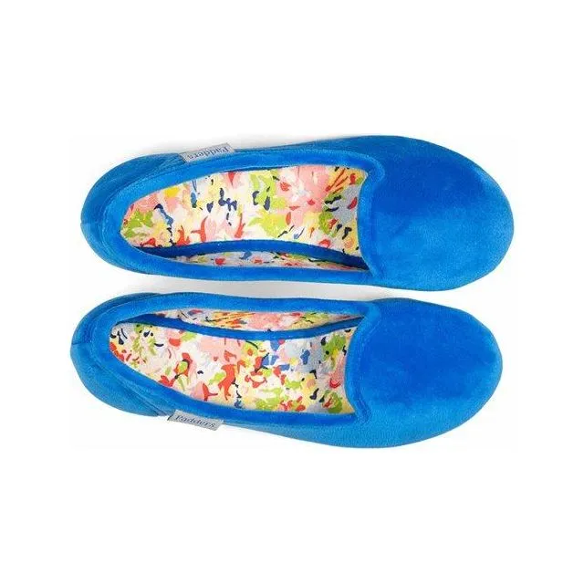 Padders Albertine Slippers - Blue Velour