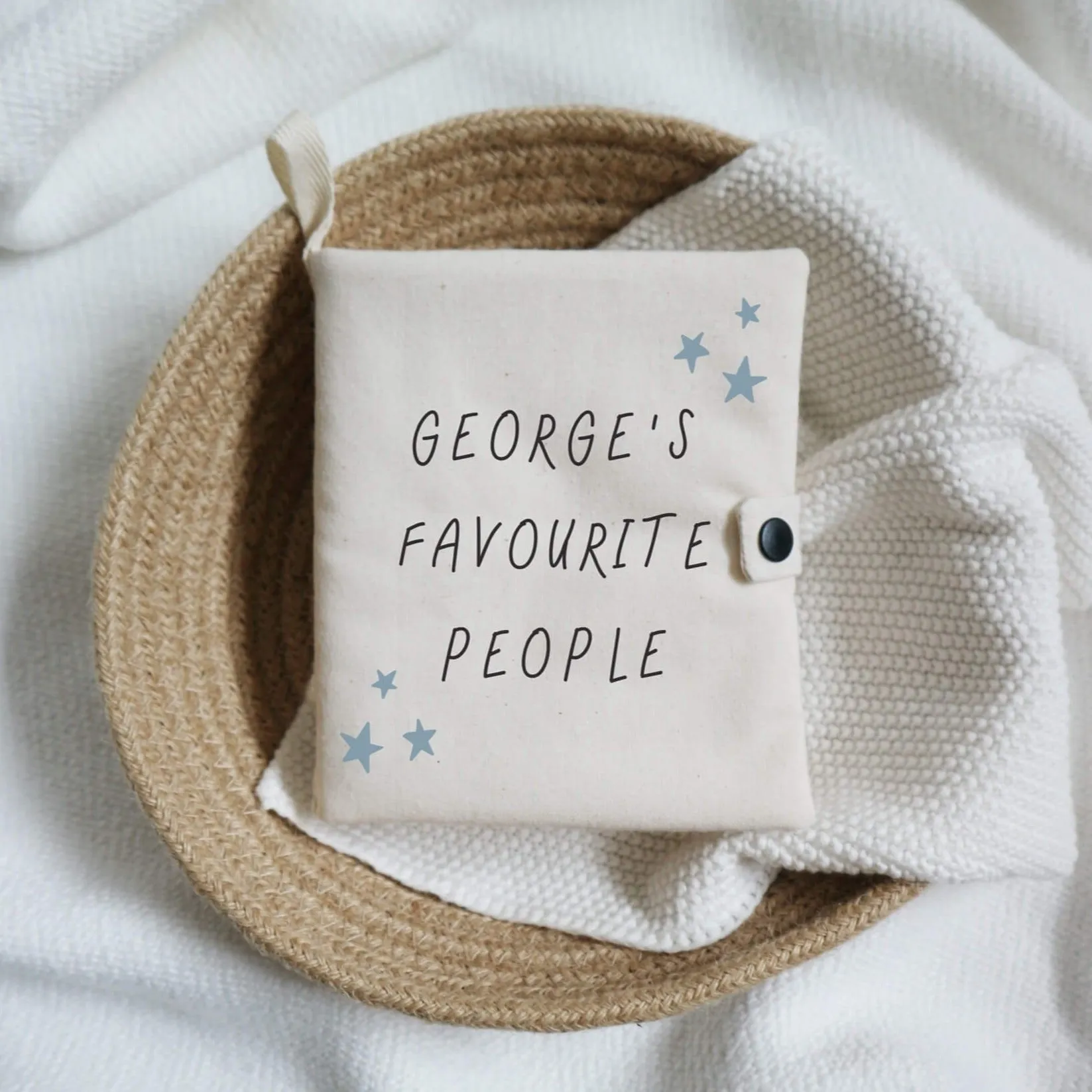 Personalised photo soft crinkle baby book - 5 photos