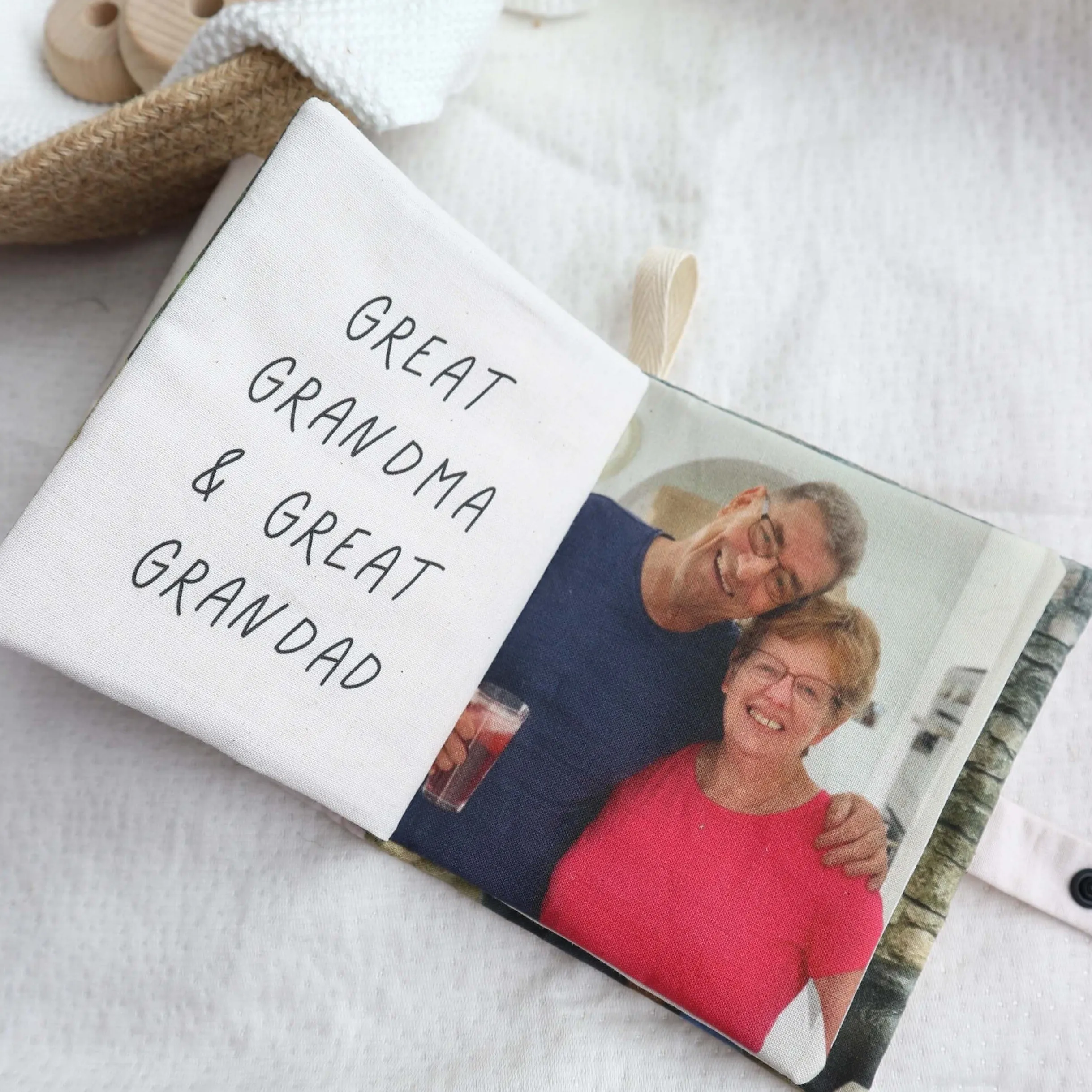 Personalised photo soft crinkle baby book - 5 photos