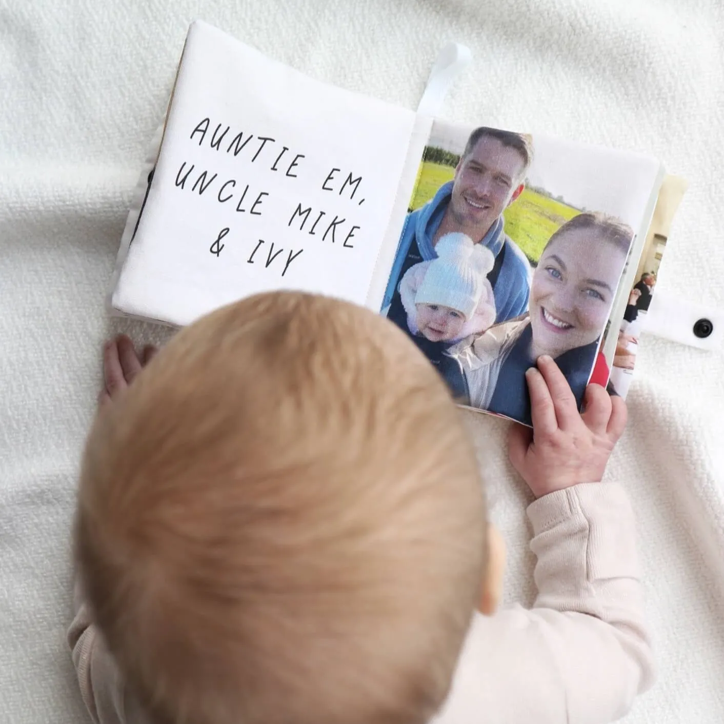 Personalised photo soft crinkle baby book - 5 photos