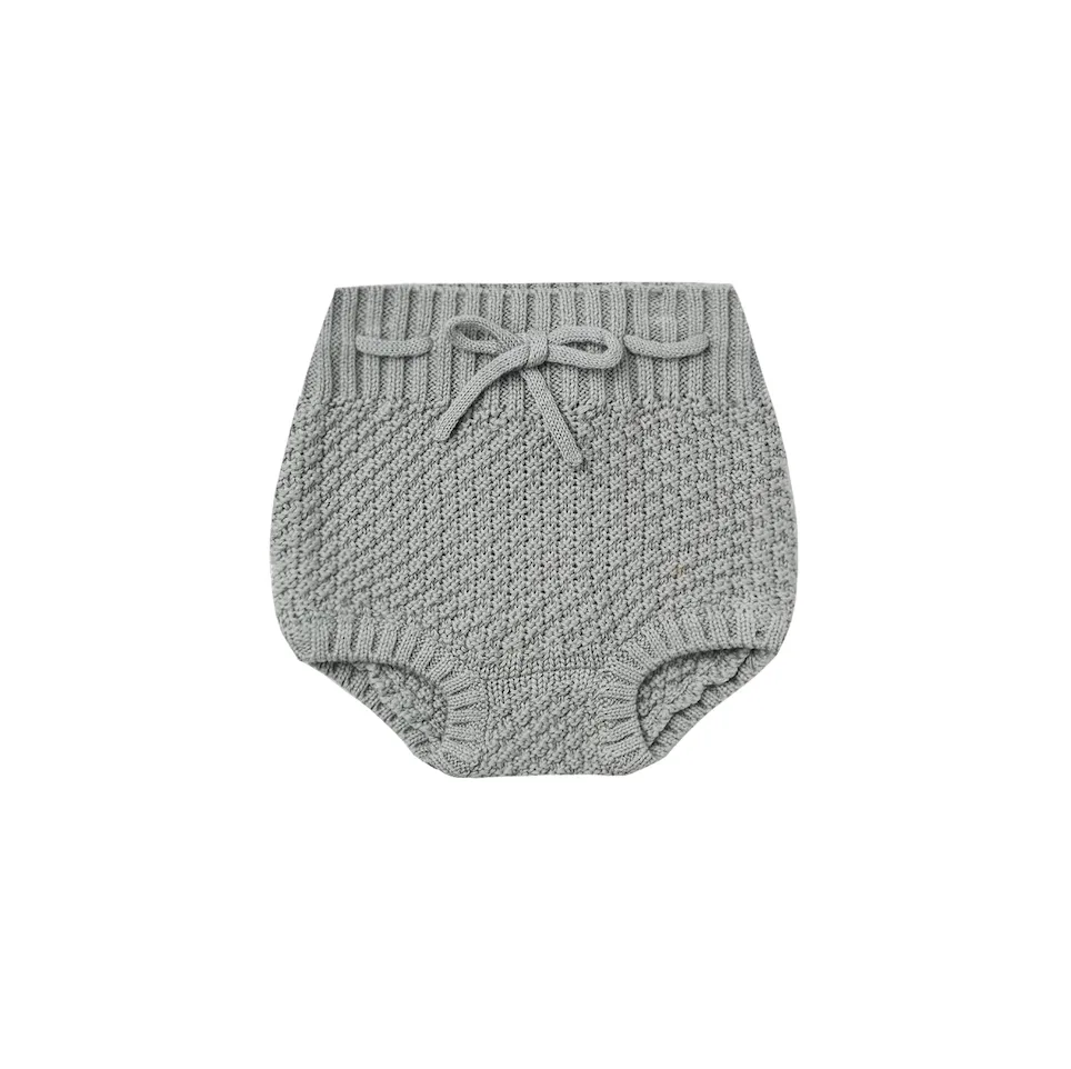 QUINCY MAE KNIT TIE BLOOMERS DUSTY BLUE