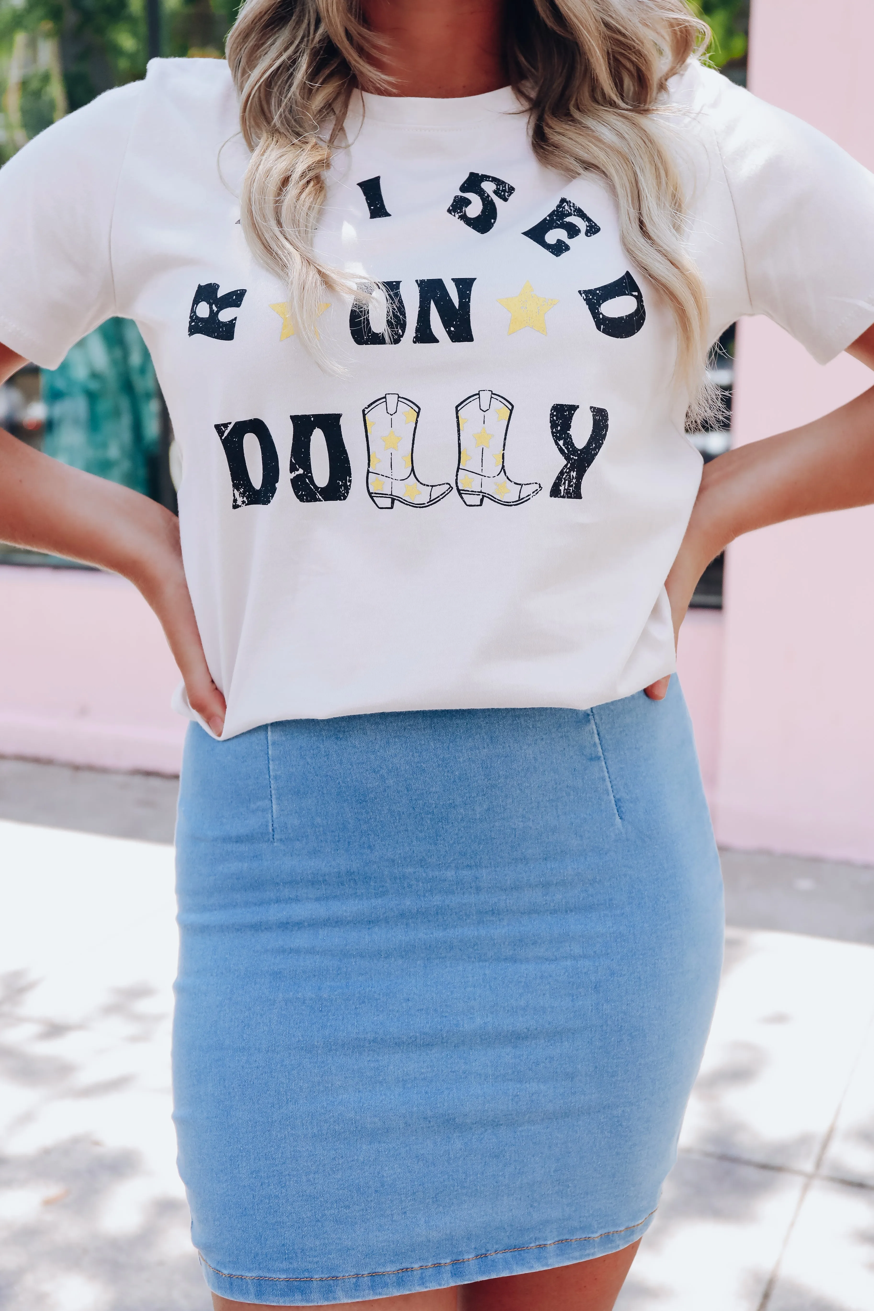 "Raised On Dolly" Graphic Tee - Sand