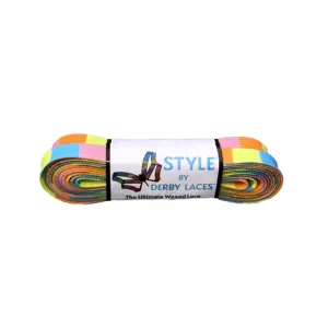 rainbow block WAXED LACES
