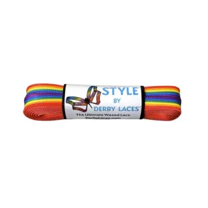 Rainbow Stripe WAXED LACES