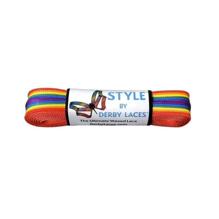 Rainbow Stripe WAXED LACES