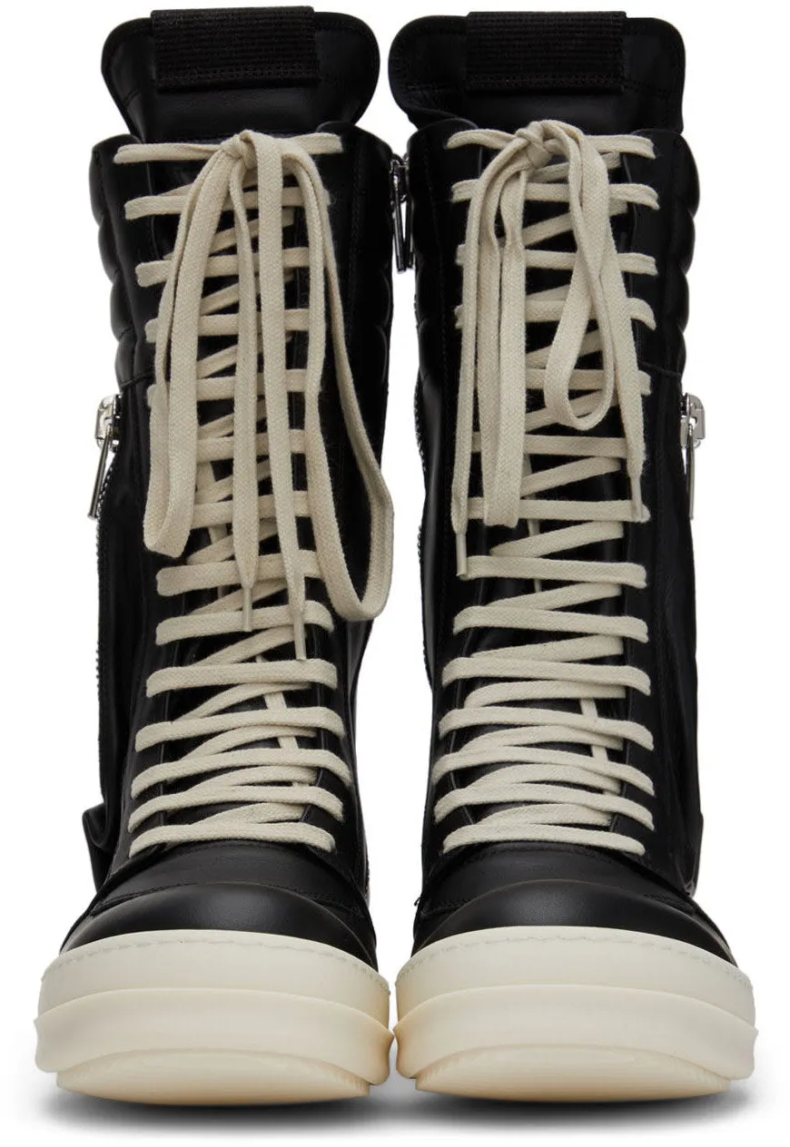 RICK OWENS Black Cargobasket Sneakers