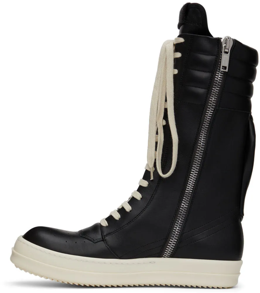 RICK OWENS Black Cargobasket Sneakers
