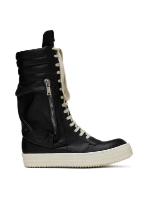 RICK OWENS Black Cargobasket Sneakers