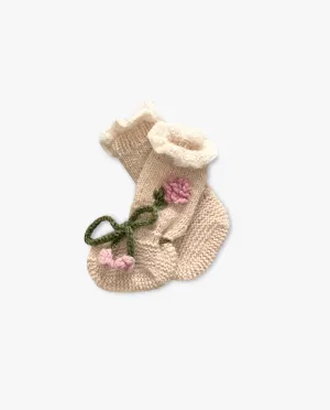 Roses Booties |wheat| in stock (9-12m)