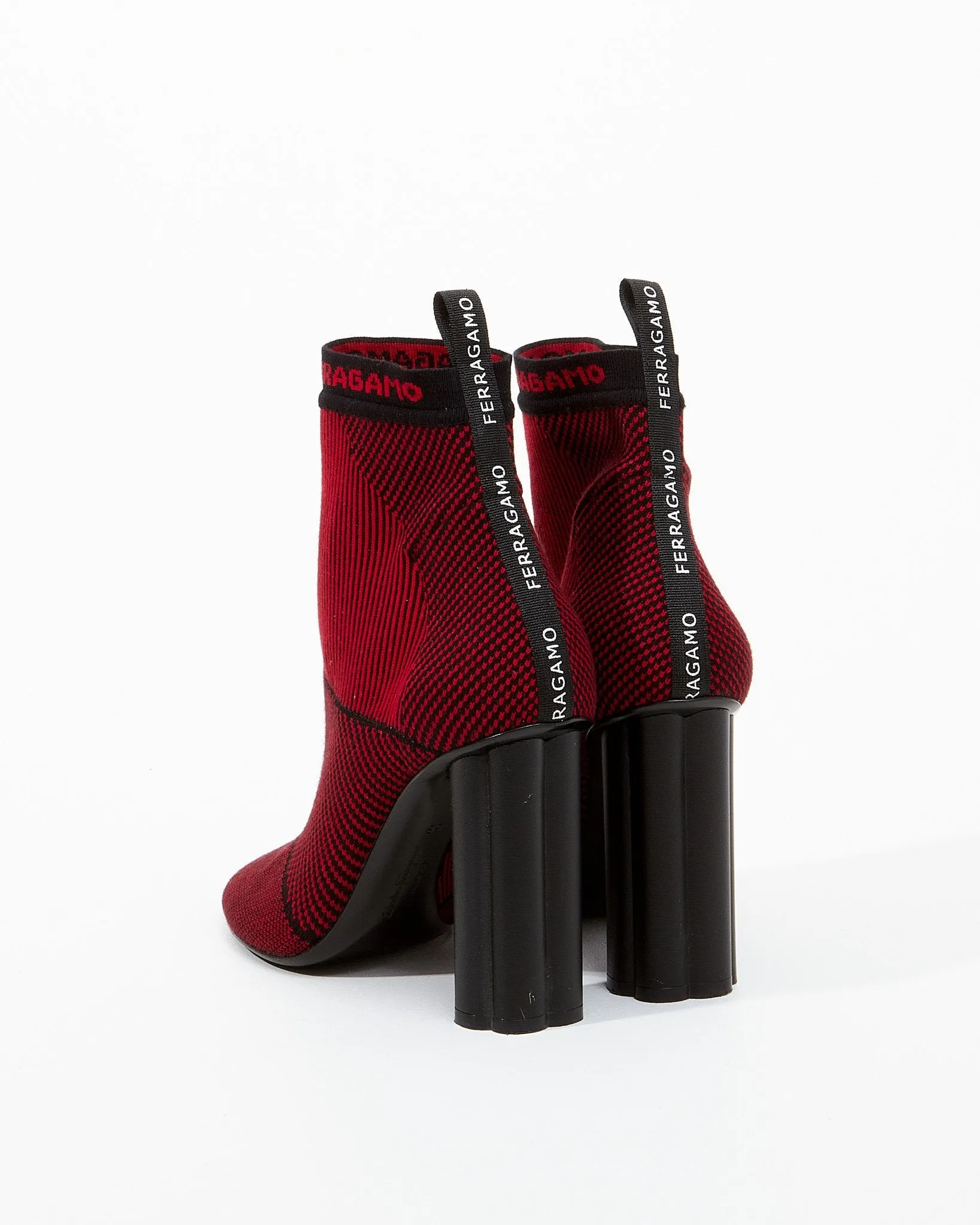Salvatore Ferragamo Red Sock Booties - 38