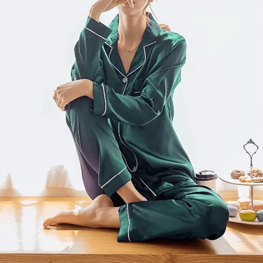 Satin Long PJ Set