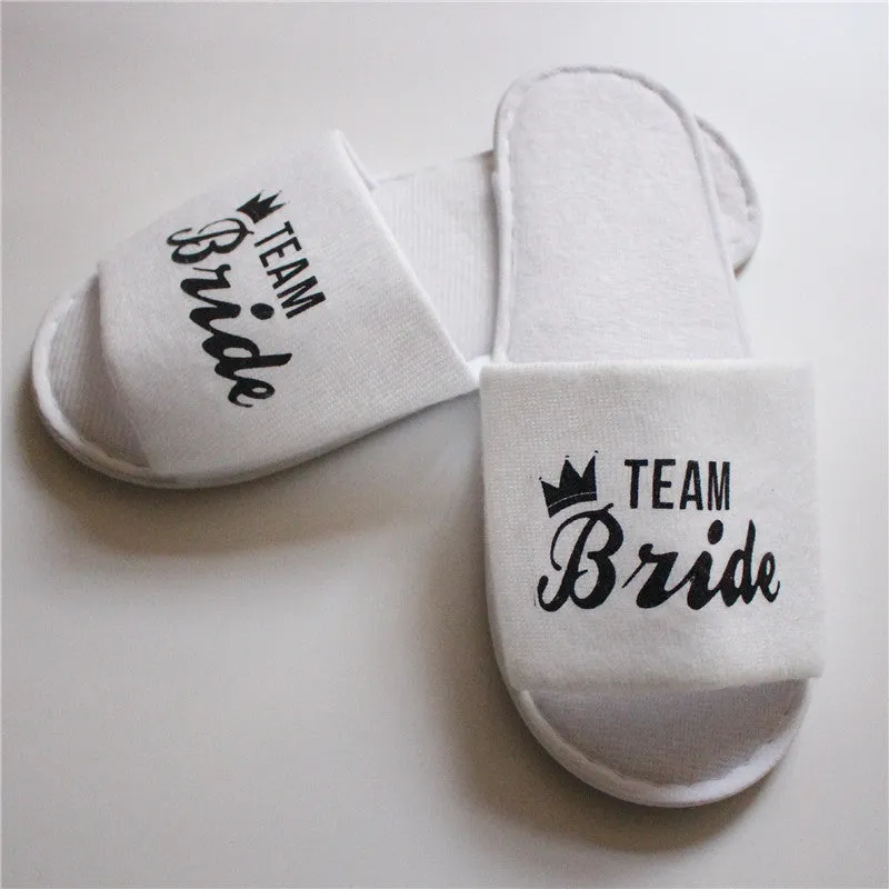 Say "I Do" to Comfort: Wedding Party Plush Slippers!