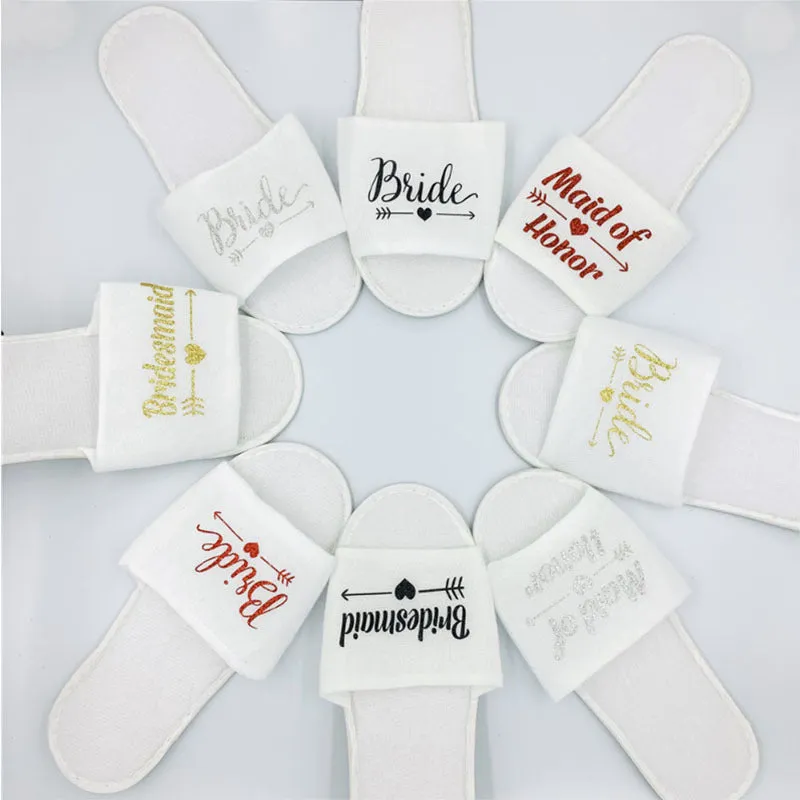 Say "I Do" to Comfort: Wedding Party Plush Slippers!