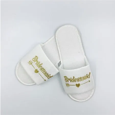 Say "I Do" to Comfort: Wedding Party Plush Slippers!