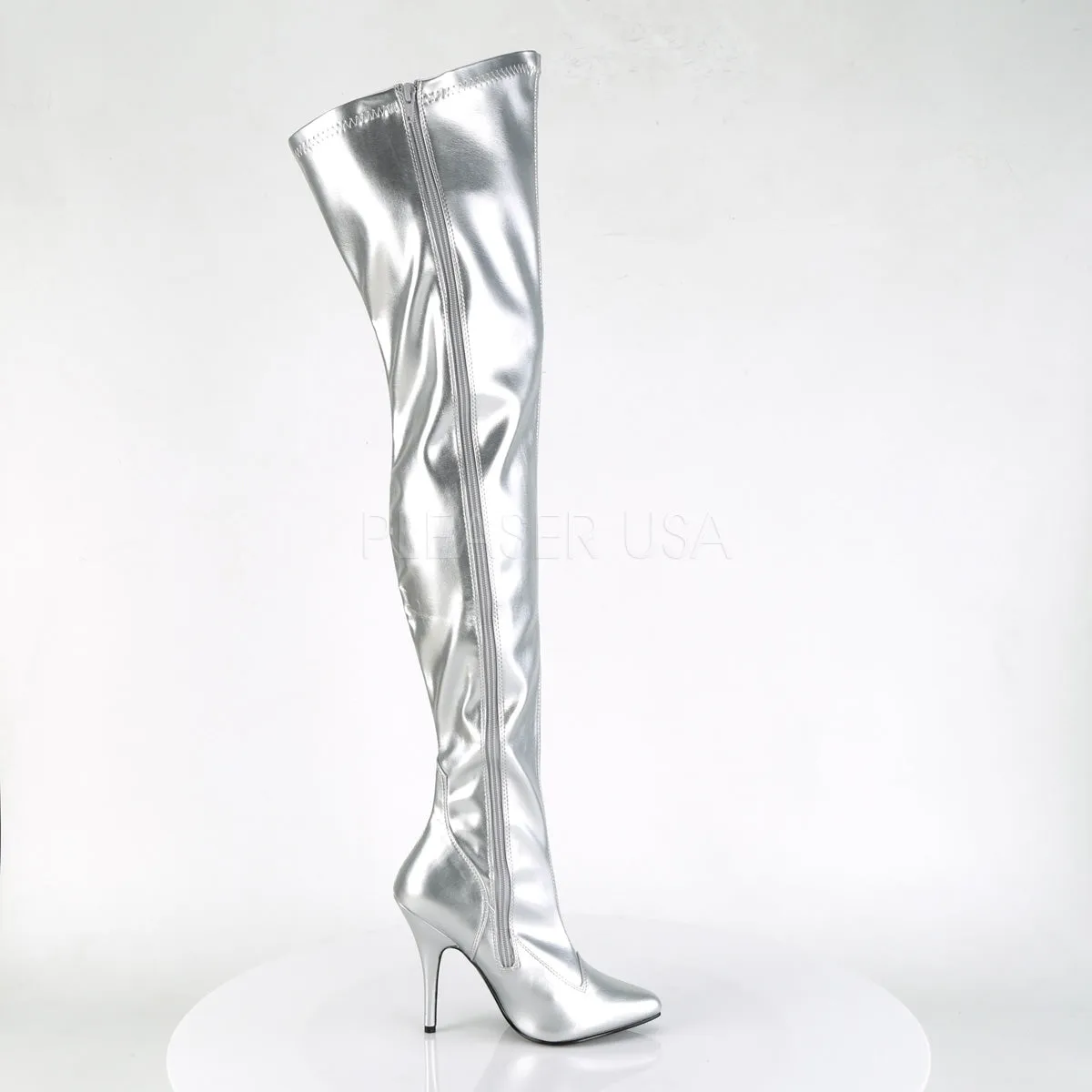 SEDUCE-3000  Silver Str Faux Leather