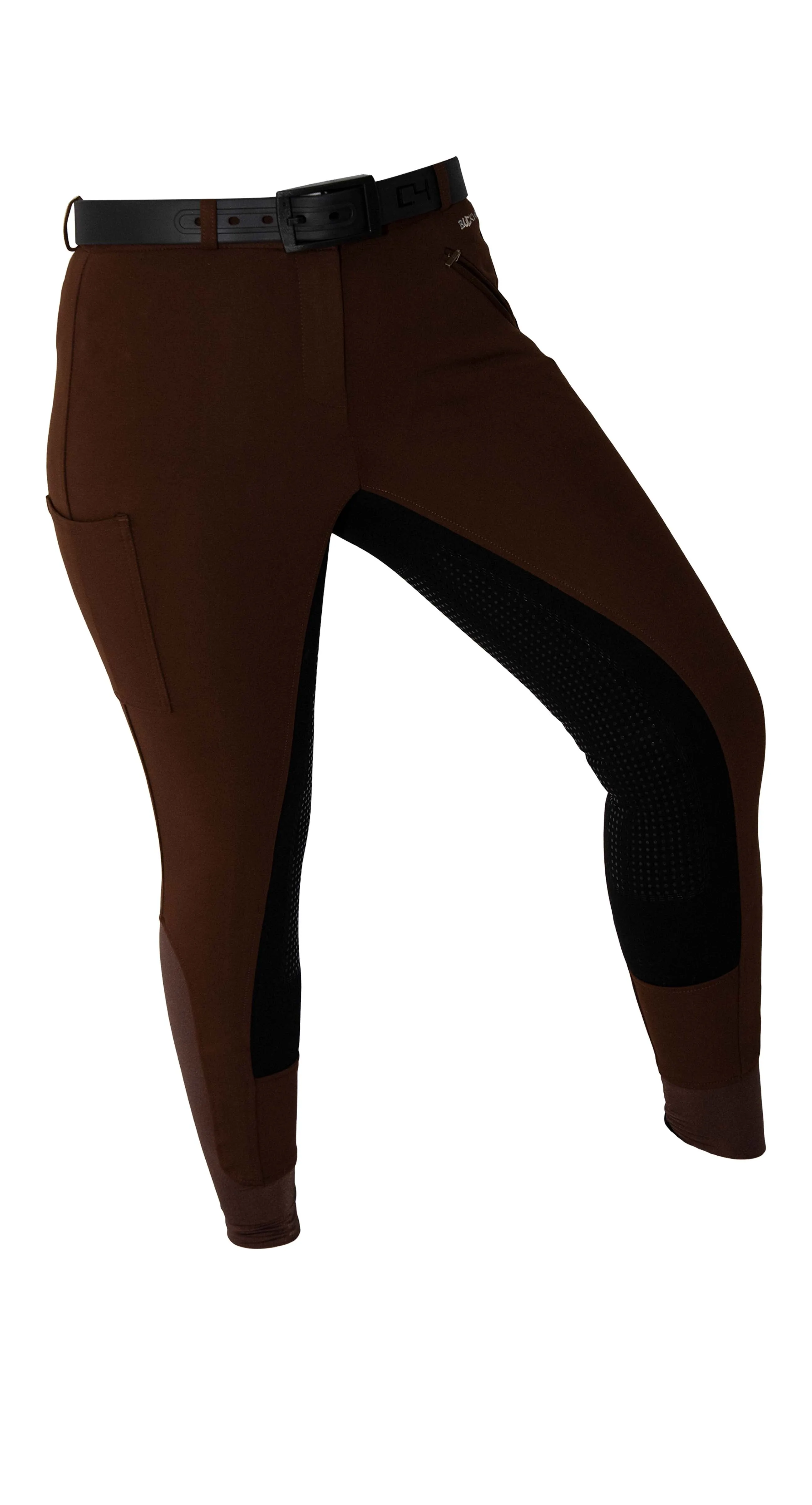 Signature Mid-Waist Breech | Mocha   Black | Side Pocket
