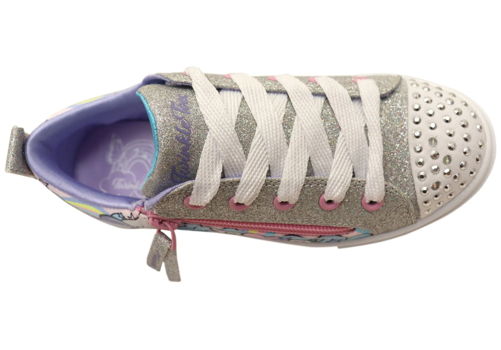 Skechers Girls Kids Twinkle Sparks Flying Hearts Comfortable Shoes