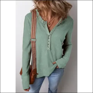 Smoke Green Wfle Knit: Needful Things Top ! 🔥