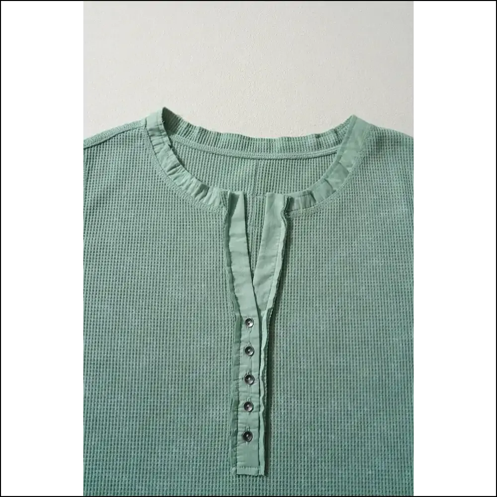 Smoke Green Wfle Knit: Needful Things Top ! 🔥