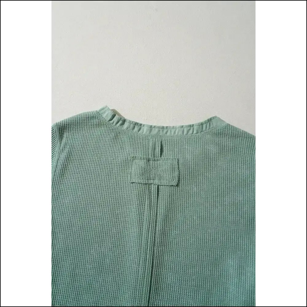 Smoke Green Wfle Knit: Needful Things Top ! 🔥