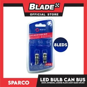 Sparco Led Bulb Can Bus SPL103 8 LEDS Used for City Lights, Turn Signal & License Plate Light
