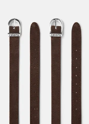 Spur Straps Dark Brown Suede