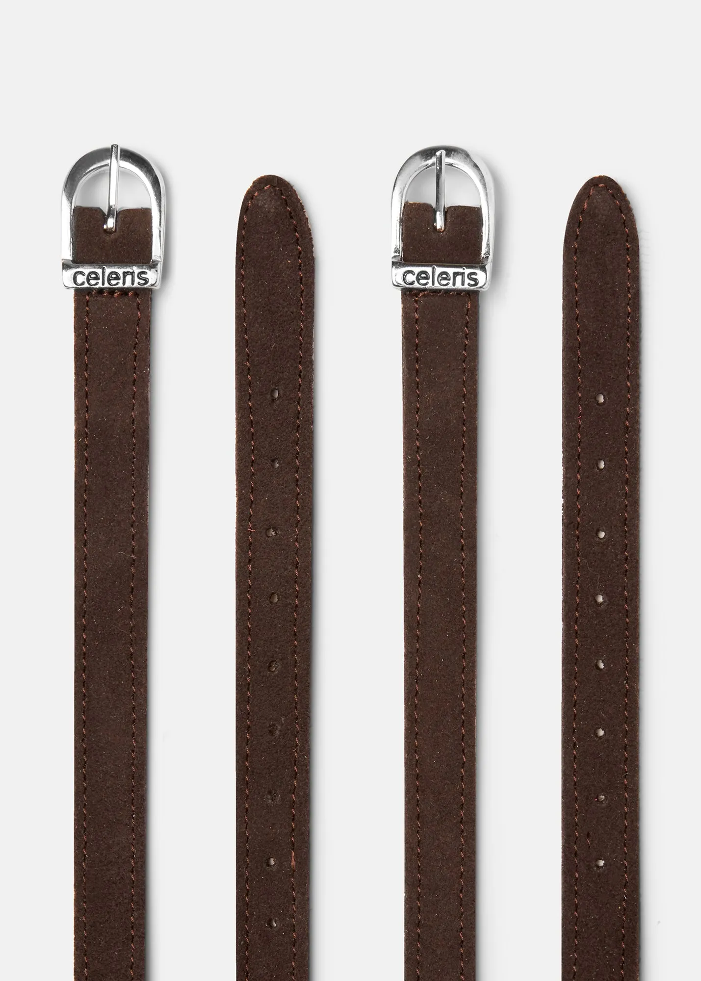 Spur Straps Dark Brown Suede