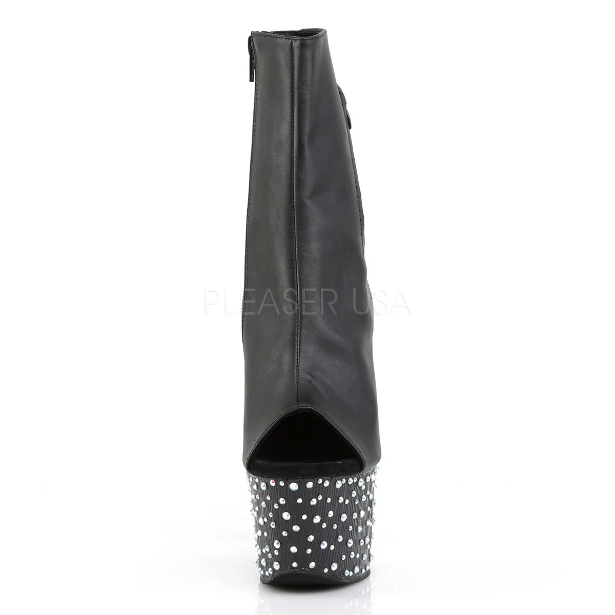 STARDANCE-1018-7  Black Faux Leather/Black-Silver Multi RS