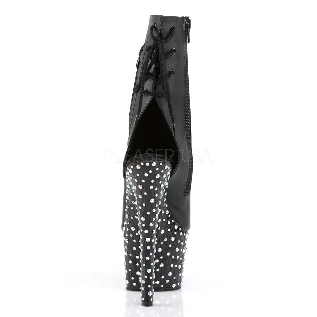 STARDANCE-1018-7  Black Faux Leather/Black-Silver Multi RS