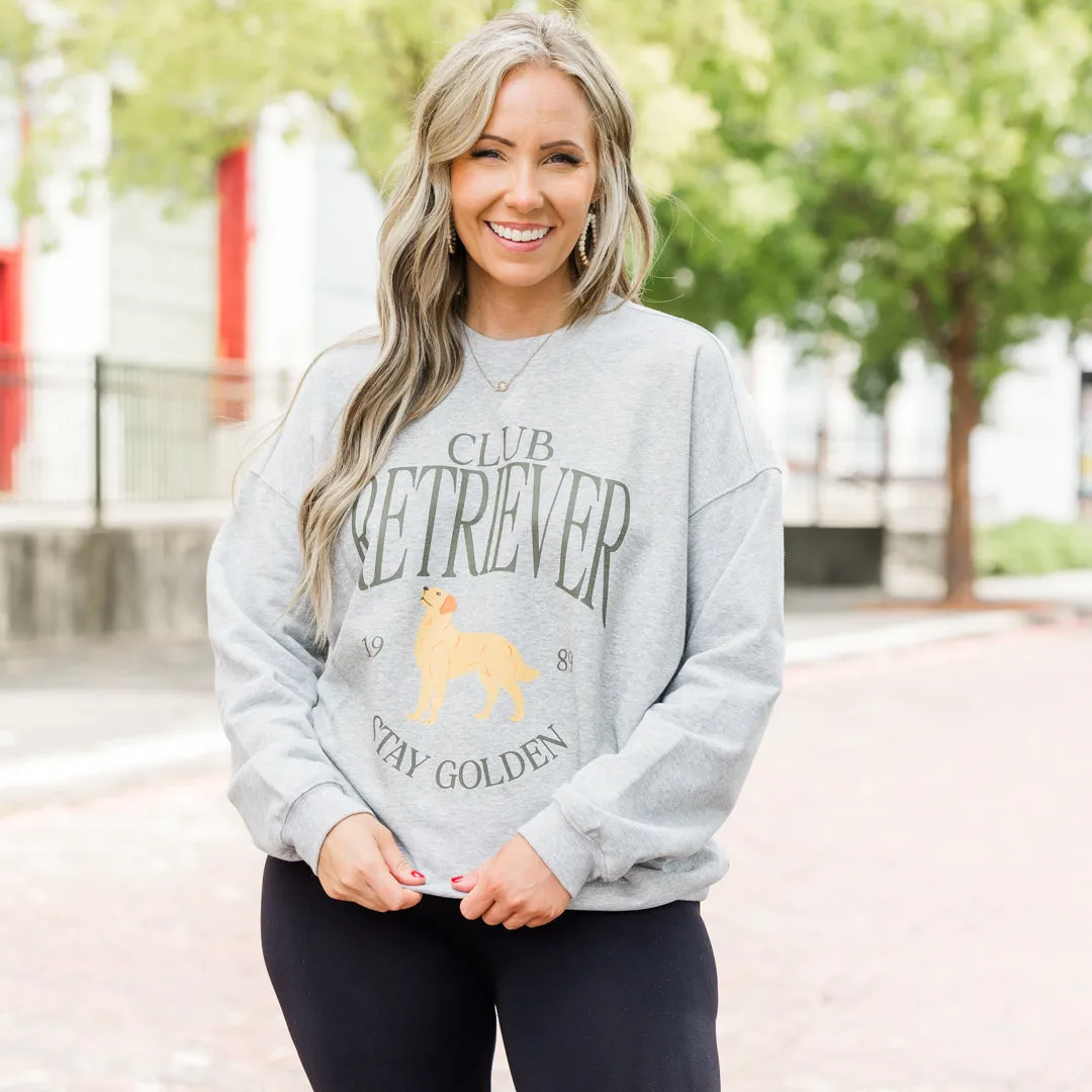 Stay Golden Pullover, Heather Grey