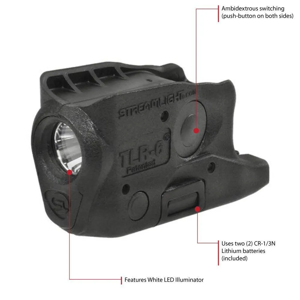 Streamlight TLR-6 for Glock 42/43 100-Lumens without Laser Tactical Weapon Light