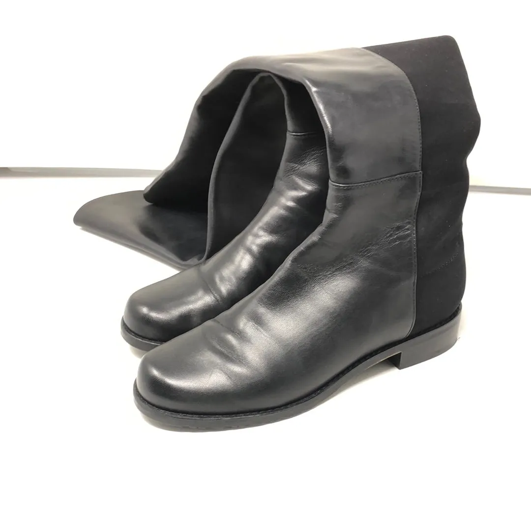 Stuart Weitzman Black Leather 50/50 Boots