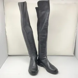 Stuart Weitzman Black Leather 50/50 Boots
