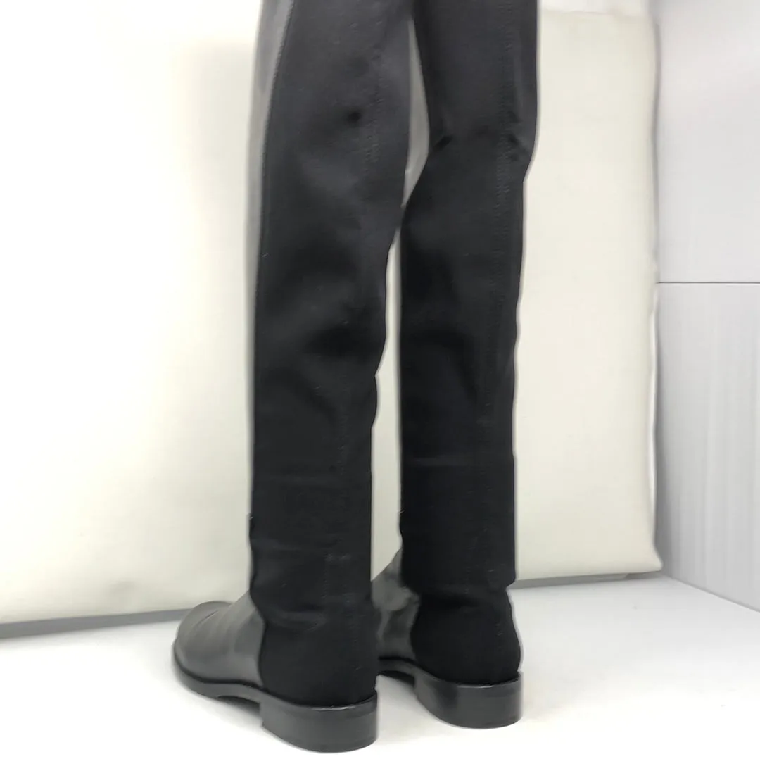 Stuart Weitzman Black Leather 50/50 Boots