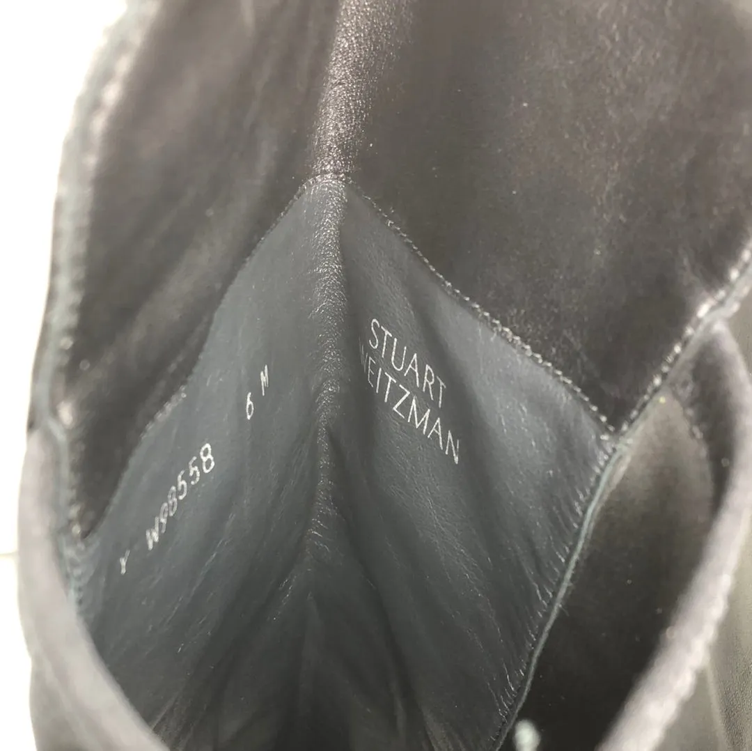 Stuart Weitzman Black Leather 50/50 Boots