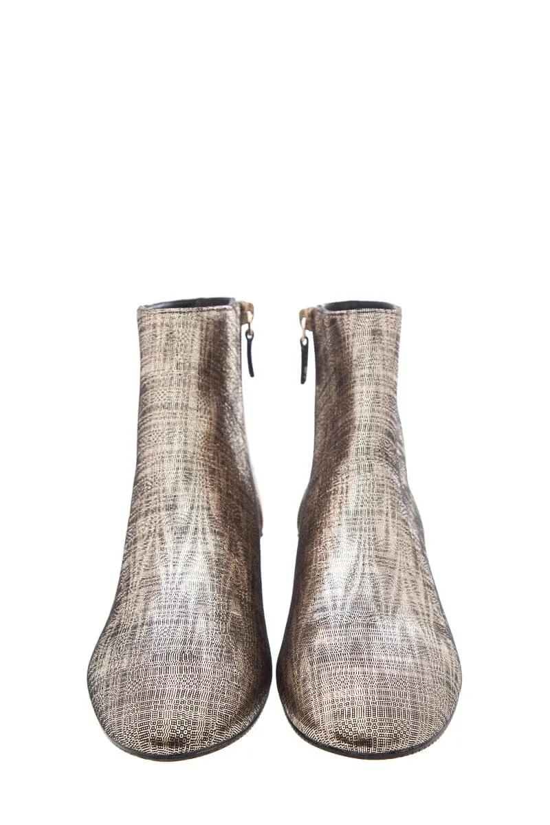 Stuart Weitzman Metallic Booties SZ 8