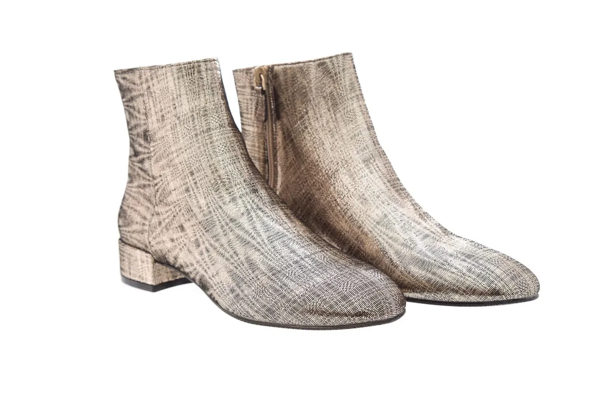 Stuart Weitzman Metallic Booties SZ 8